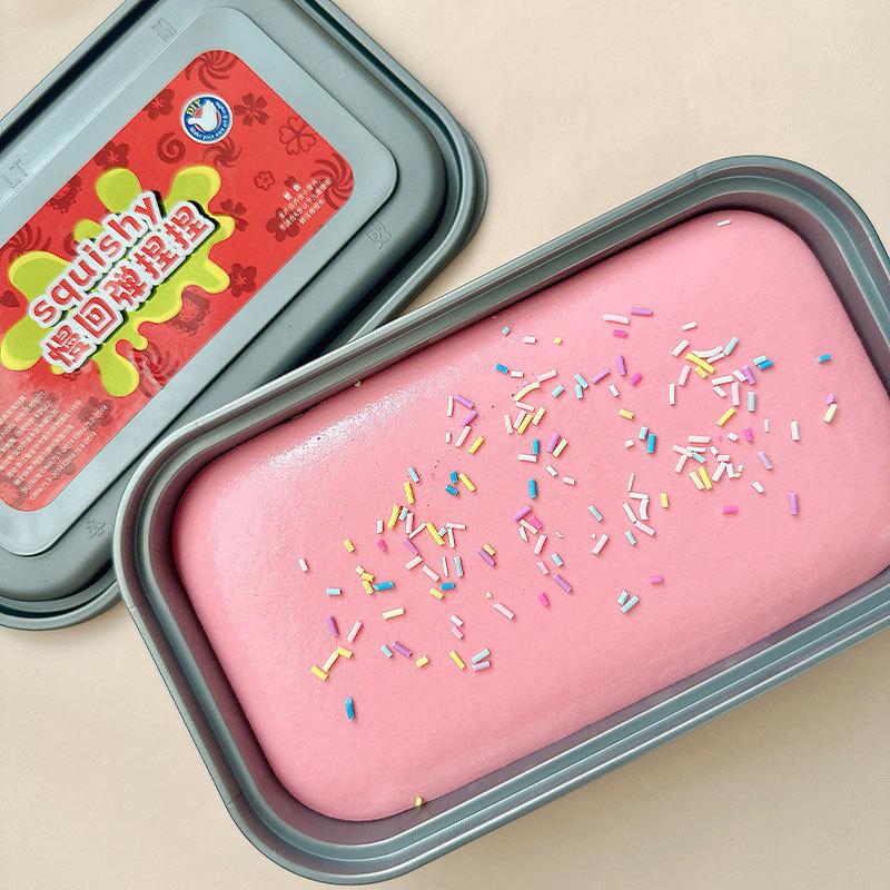 

Simulation Cake Slow Rebound Toy Creative Fun Wet Soft Squeeze Chocolate Strawberry Cake Squishy Sticky Cake Stress Relief Toy земляничный