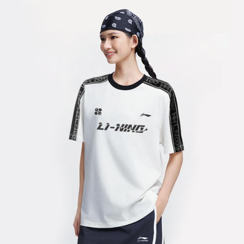 Li Ning Table Tennis Series Short Sleeve Summer Round Neck T-Shirt American Vintage Loose Casual Quick-Dry Sports Tee Unisex Tops AYSV013