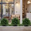 Artificial Boxwood Topiary Ball Tree with Ground Stake UV Resistant Weather-proof Faux Greenery Shrubs Outdoor Garden Porch Patio Fake Boxwood