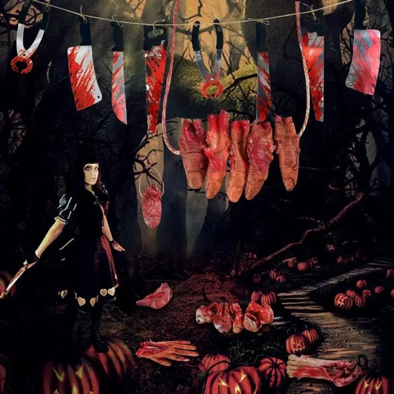 Halloween Simulation  Fake Human Limbs Ornaments Horror Props for Haunted House Party Scary Props Halloween Decoration