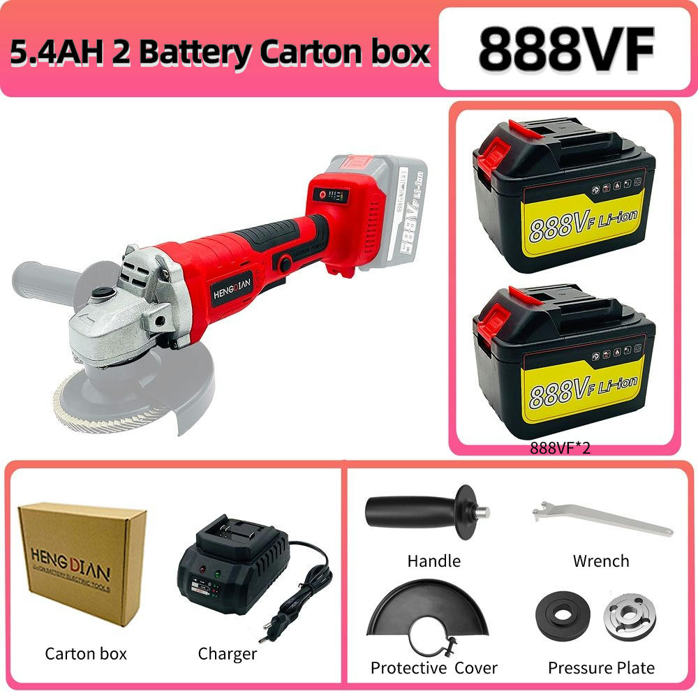 125 mm Winkelschleifer, 21 V, kabellos, wiederaufladbar, bürstenlos, elektrischer Winkelschleifer