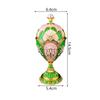Luxus-Emaille Fabergé-Stil Eier Schmuckschatulle Legierung Schmuckaufbewahrung Dekoration