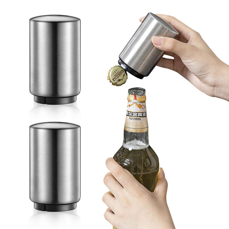 BOLTIFY Automatic Beer Bottle Opener Magnet Beer Push Down Opener Wine Beer Soda Cap Opener Stonego Kitchen Accessories