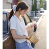 Summer Temperament Literary Lace Pleated Design Sense Niche Chic Drawstring Short-sleeved Shirt Women