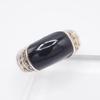 Used X934 Onyx Marcasite Marcasite Ring Design Silver Ring Vintage No. 13