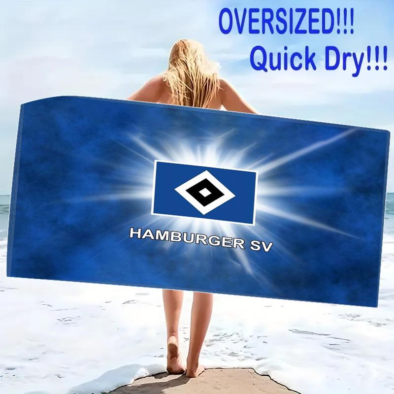 Hamburger Sv Print Beach Towel, Large Soft Quick Dry Towel for Beach Camping Swimming