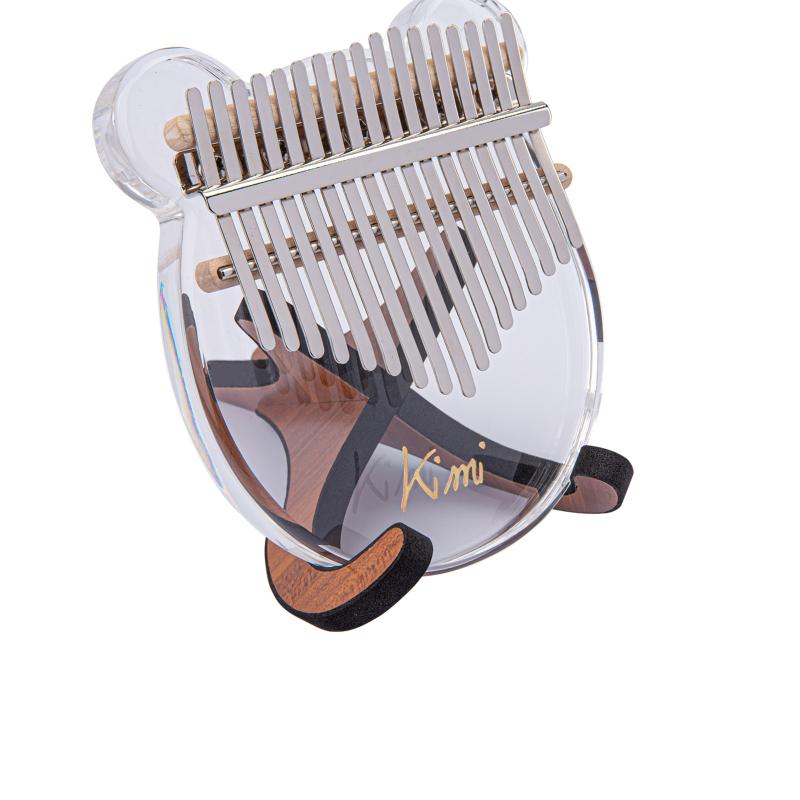 Kalimba Acrylic 17 Key Transparent Thumb Piano Mbira Sanza with Tuner Hammer Holder Kalimba Case
