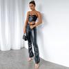 Pantaloni casual dritti in pelle PU da donna autunno e inverno europei e americani pantaloni lunghi in pelle da donna