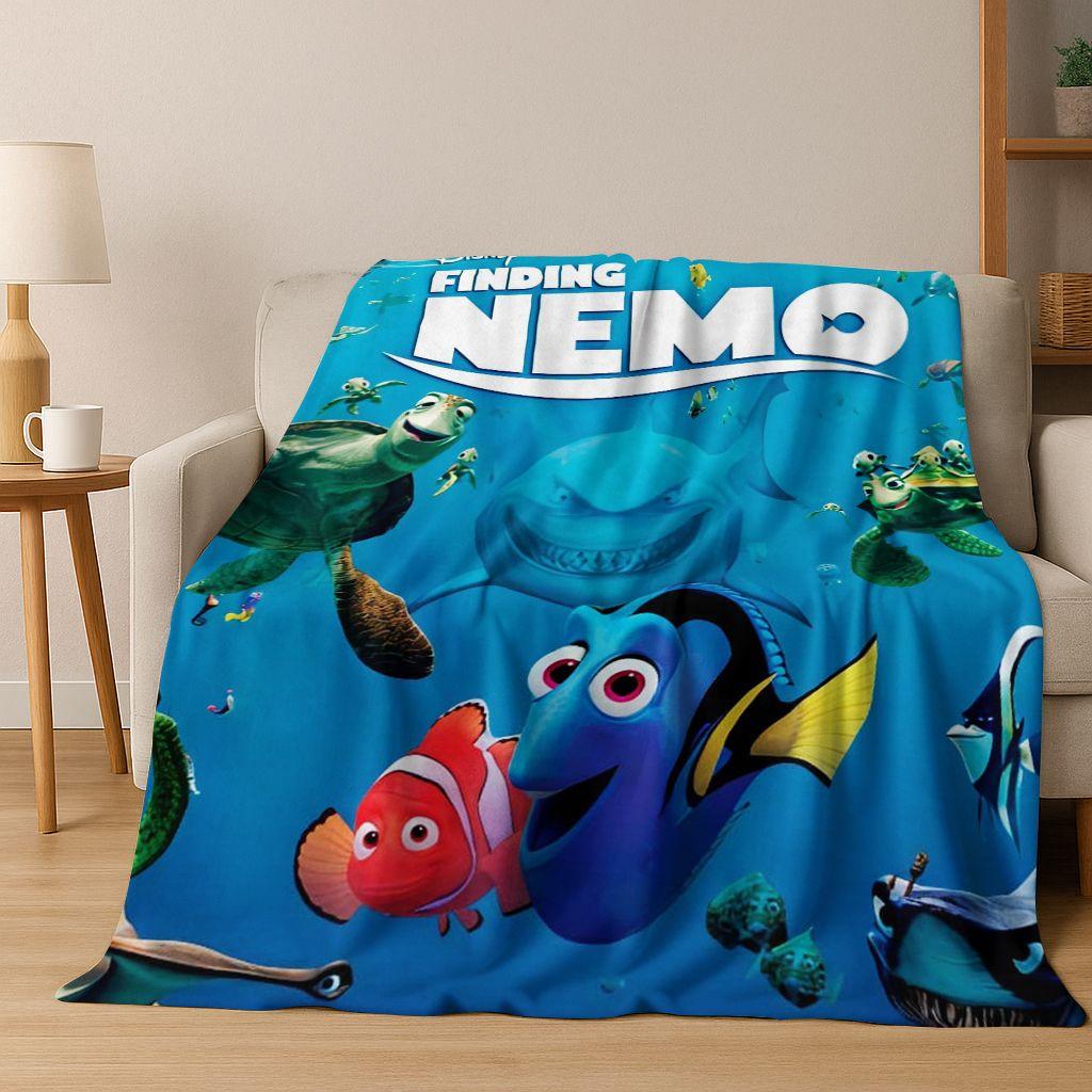 HD Cartoon Finding Nemo Underwater World Flannel Blanket,Warm and Cozy Soft Throw Blanket for Home Bedroom Bed Sofa Picnic Cover