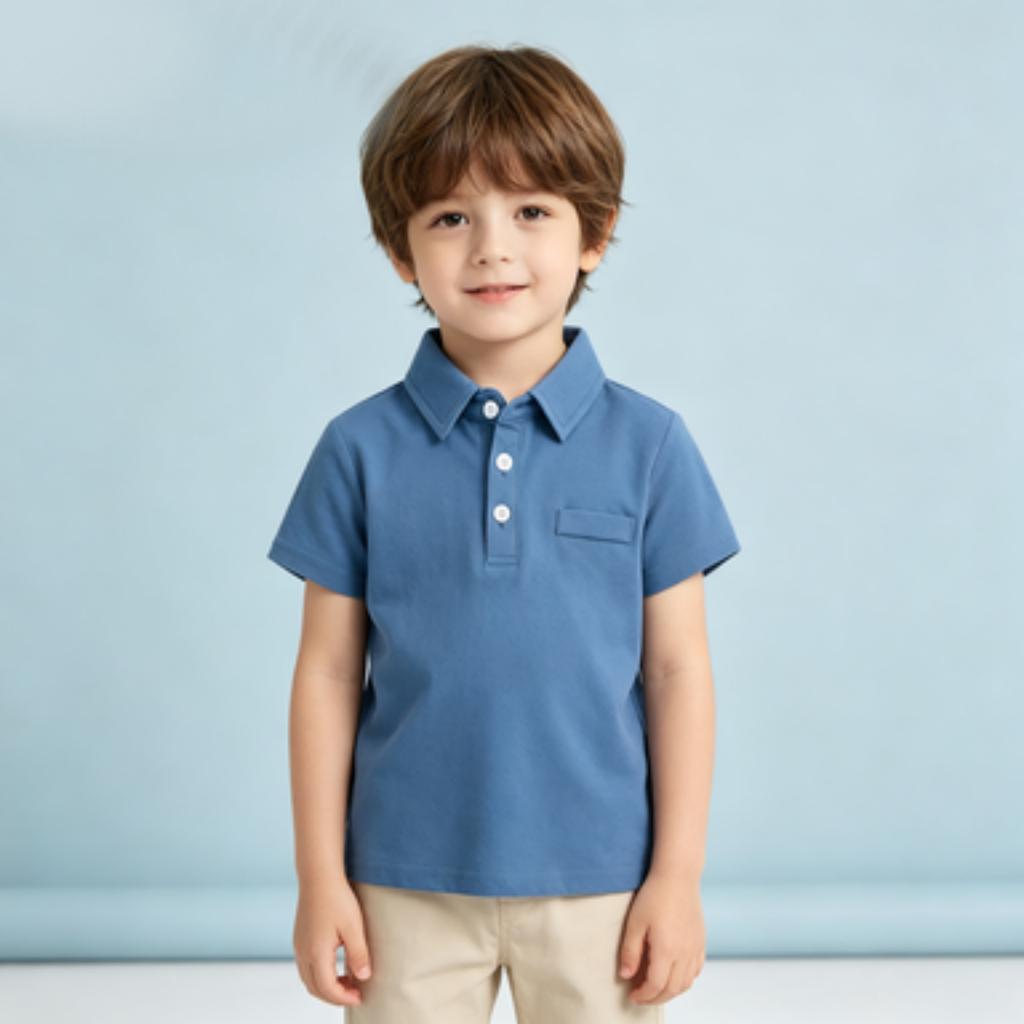 Boys' Cotton Short Sleeve T-Shirt Korean Versatile Top for Toddlers