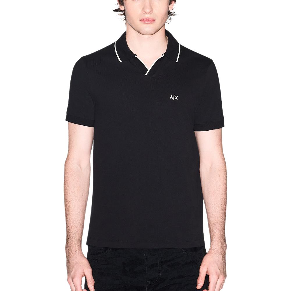 Armani Exchange Color Block Embroidered Short Sleeve Polo Shirt Men Tops XM002401-AF10366-UC001