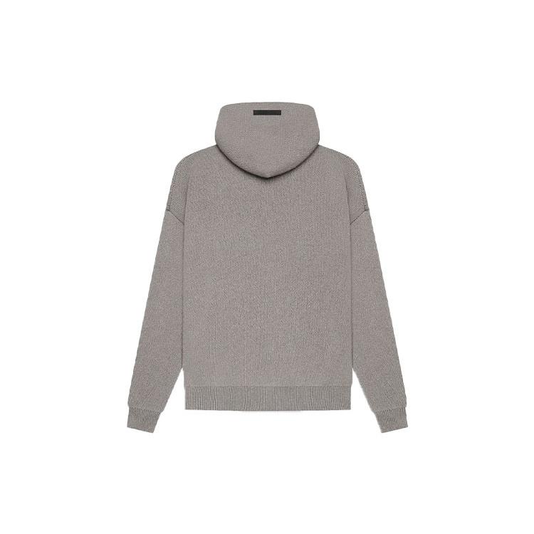 Fear of God Essentials SS21 Knit Hoodie 'Dark Heather Oatmeal' Men's FOG-SS21-617