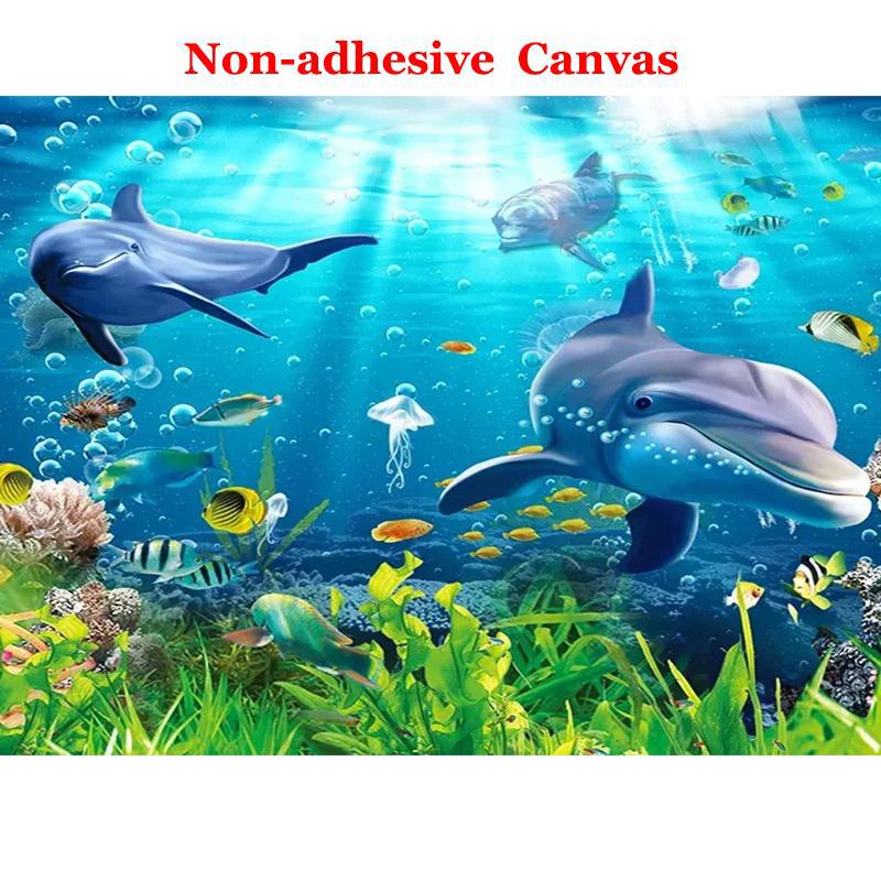 

Фотообои для стен 3D Подводный мир Дельфин Детская комната Гостиная Спальня ТВ Фон Декор Настенная роспись 300cm (W) x 200cm (H)