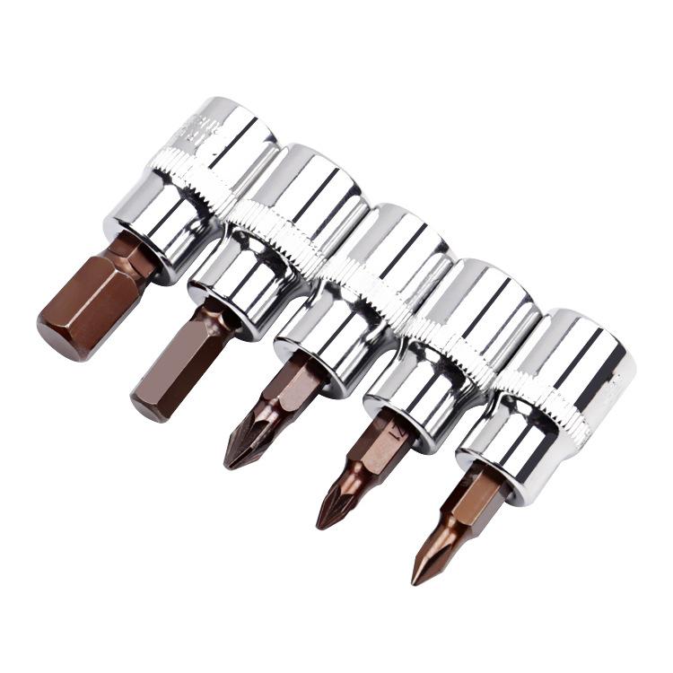 Flower Pattern Torx T30 T40 Slotted Phillips Screwdriver Bit Set with Press-Fit Heads