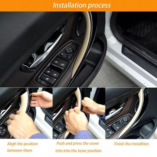 2x Beige Inner Door Handle Pull Cover For BMW 3 4 Series F30 F35 2012-2018