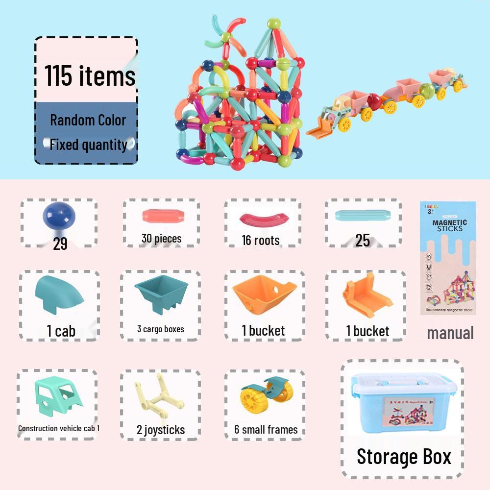 Large Magnetic Building Blocks for Children's Play and Relaxation