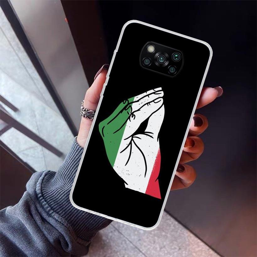 

Italy Flag Phone Case For Xiaomi Poco X5 X6 X7 Pro F7 Ultra M7 Redmi 15C 15 13C 13 12C 12 10 10C 10A 9 9C 9T 9A Cover Poco X3 X5 Xiaomi Poco F7 Pro