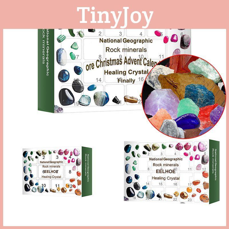 Christmas Advent Calendar For Kids With Healing Crystal Stones Gift Set**