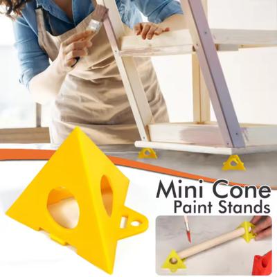10ks Trojúhelníkový Držák na Trojnožku Tvaru Pyramidy Dřevoobráběcí Držák na Barvu Držák na Stříkání Barvy Pomocný Nástrojový Set s Tlumičem