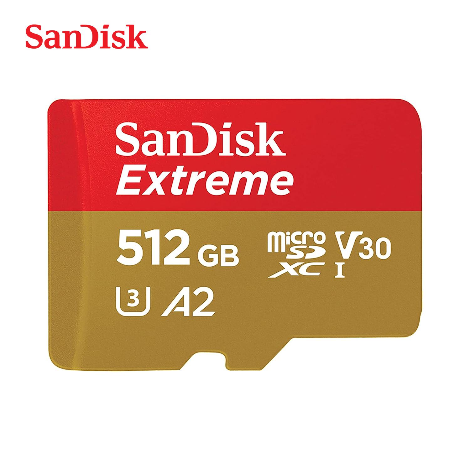 

Карта памяти SanDisk Extreme microSDXC 256 ГБ 128 ГБ 512 ГБ 64 ГБ 32 ГБ Скорость чтения 100 МБ/с TF-карта U3 UHS-I 4K UHD Карта Micro SD для телефона, камеры, GoPro 512GB