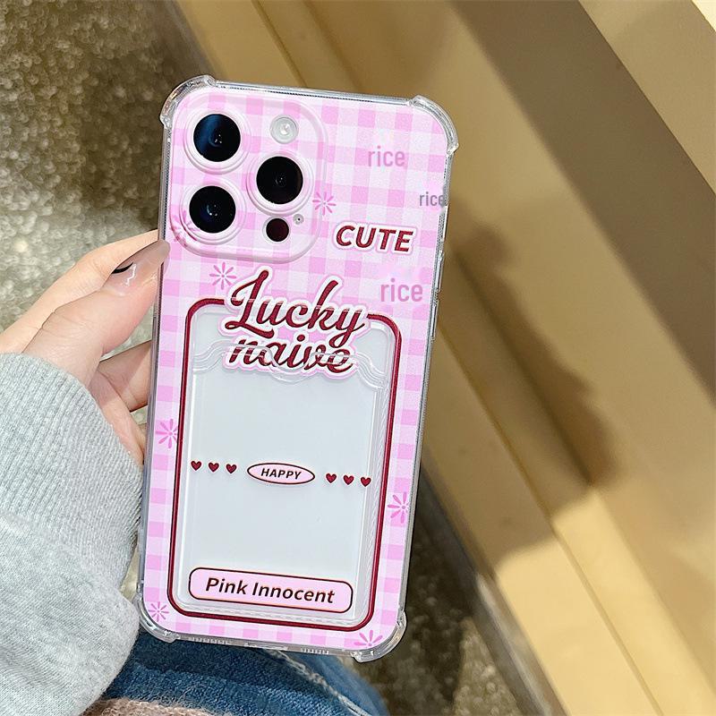 Zhitai Kartenhalter Silikonhülle für iPhone 13/14/15/16 Pro Max, Schutzhülle für Apple Mobiltelefon