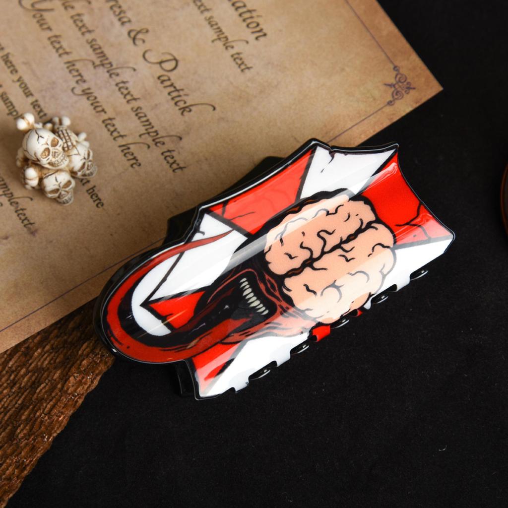 Meiya 2025 Clown Face Hair Claw Clip - Updo Shark Clip Headwear