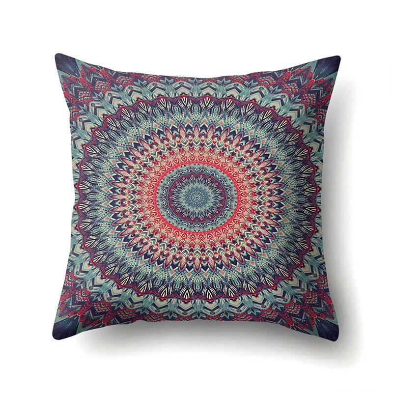 American Retro Ethnic Bohemian Polyester Pillow Case Car Decoration Home Printed Waist Rest Pillow Case