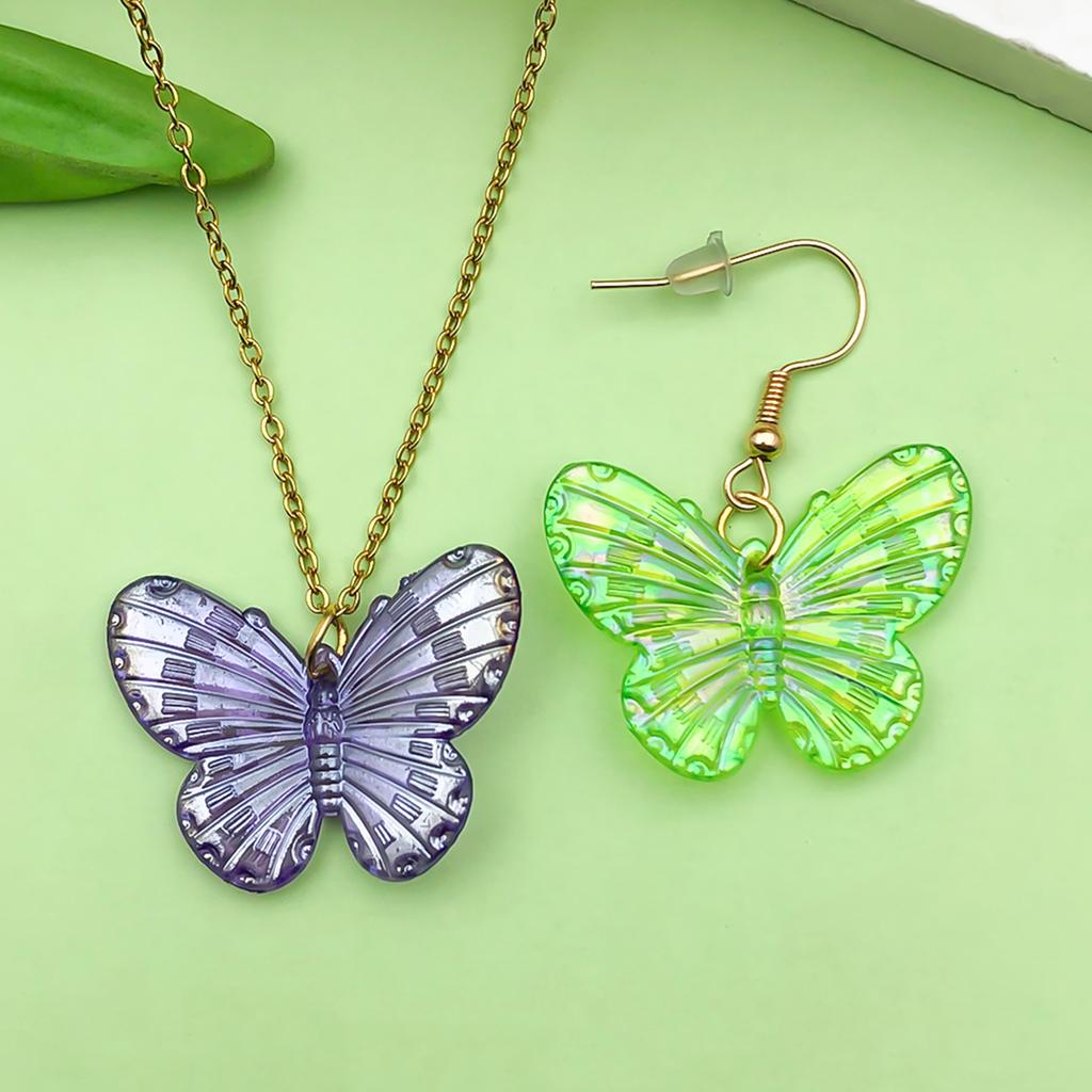 10/12pcs 22*30mm Colorful Butterfly Charms Acrylic Pendants for DIY Bracelet Necklace Earrings Jewelry Making Accessories