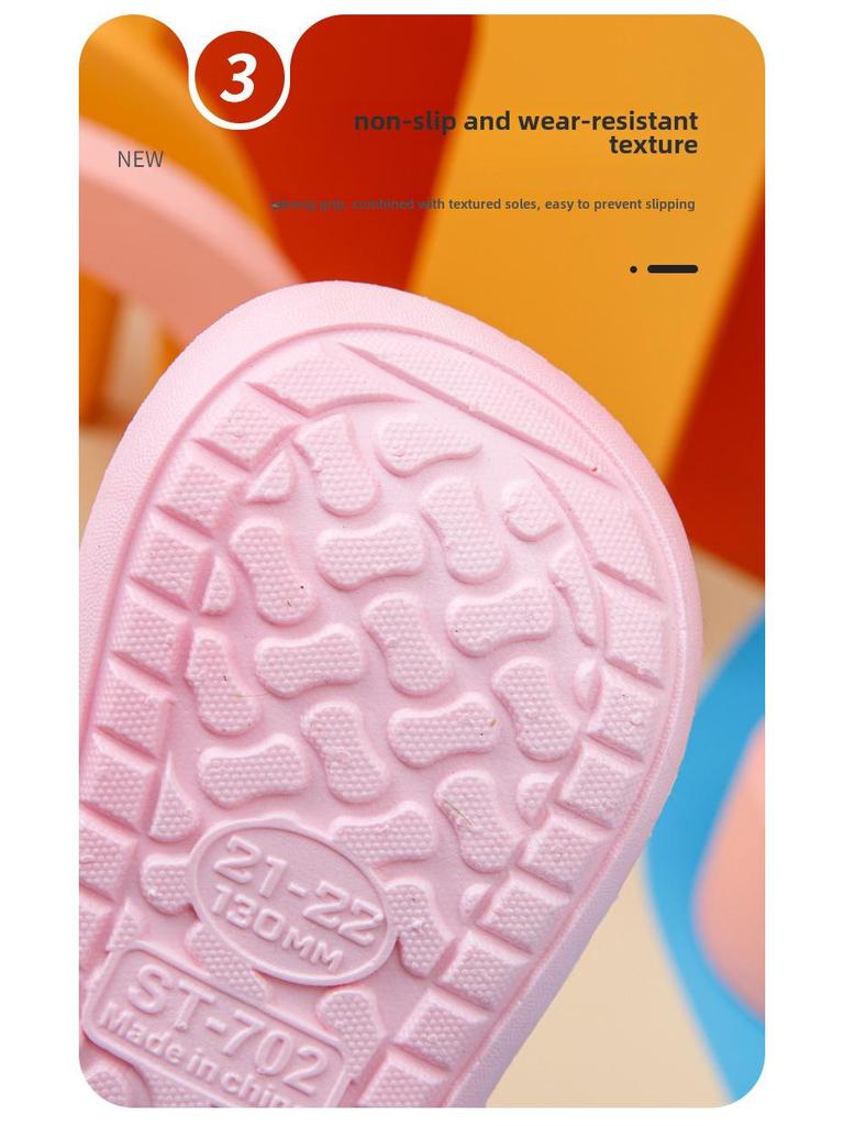 Kids' Cute Bear Non-Slip Summer Slippers: Soft Sole, Cool Clogs for Boys & Girls