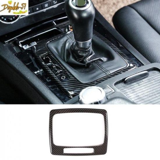 Carbon Fiber ABS Gear Shift Panel Cover For Mercedes Benz C Class W204 08-13 New