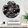 12" Creative Popcorn Wall Clock Theater Movie Cinema Bar Clock Home Decor Black