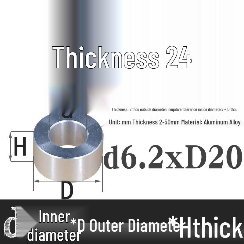 Außen-Ø 20mm Aluminiumlegierung Flache Unterlegscheibe Abstandshalter mit M6/M8/M10/M12 Innenloch - Metallwellenbuchse Isoliersäule.
