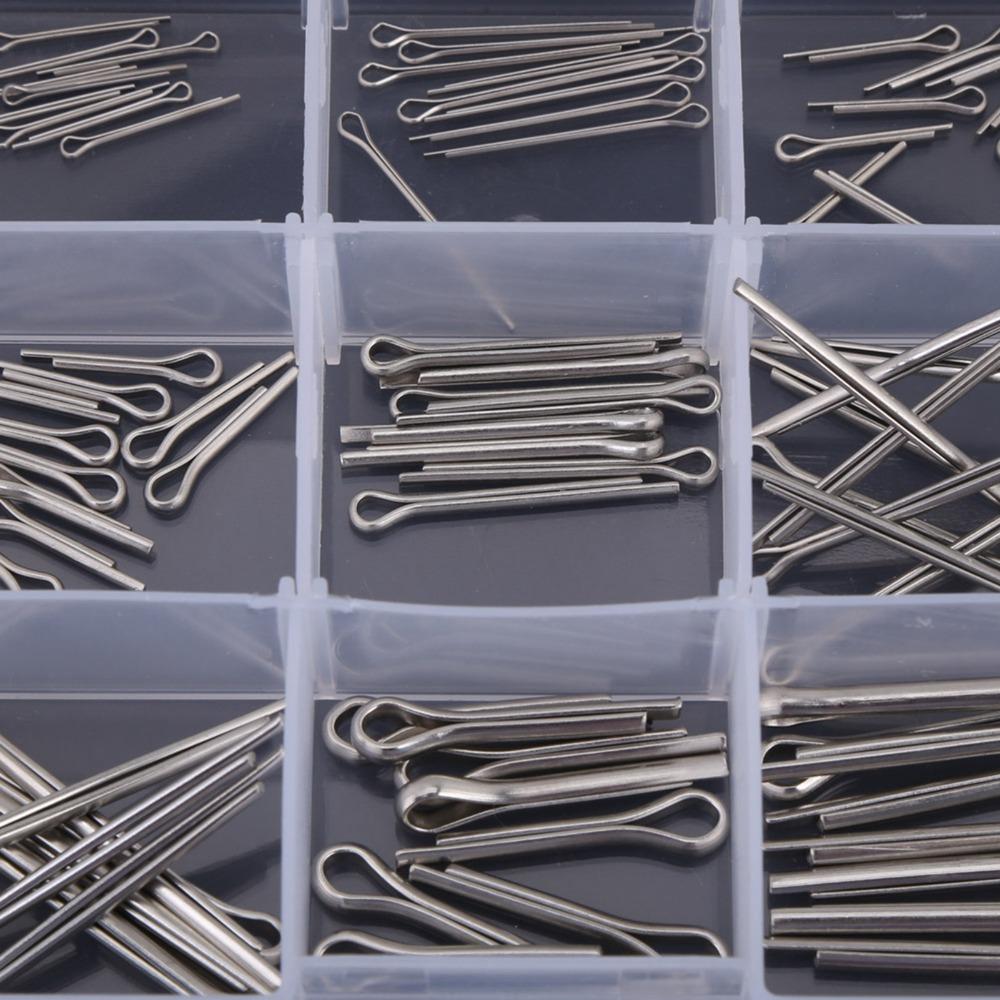 150 Pcs 304 Stainless Steel Cotter Pins Small Cotter Pins 15 Sizes Hardware Pins Heavy Duty Cotter Pin Assortment Kit