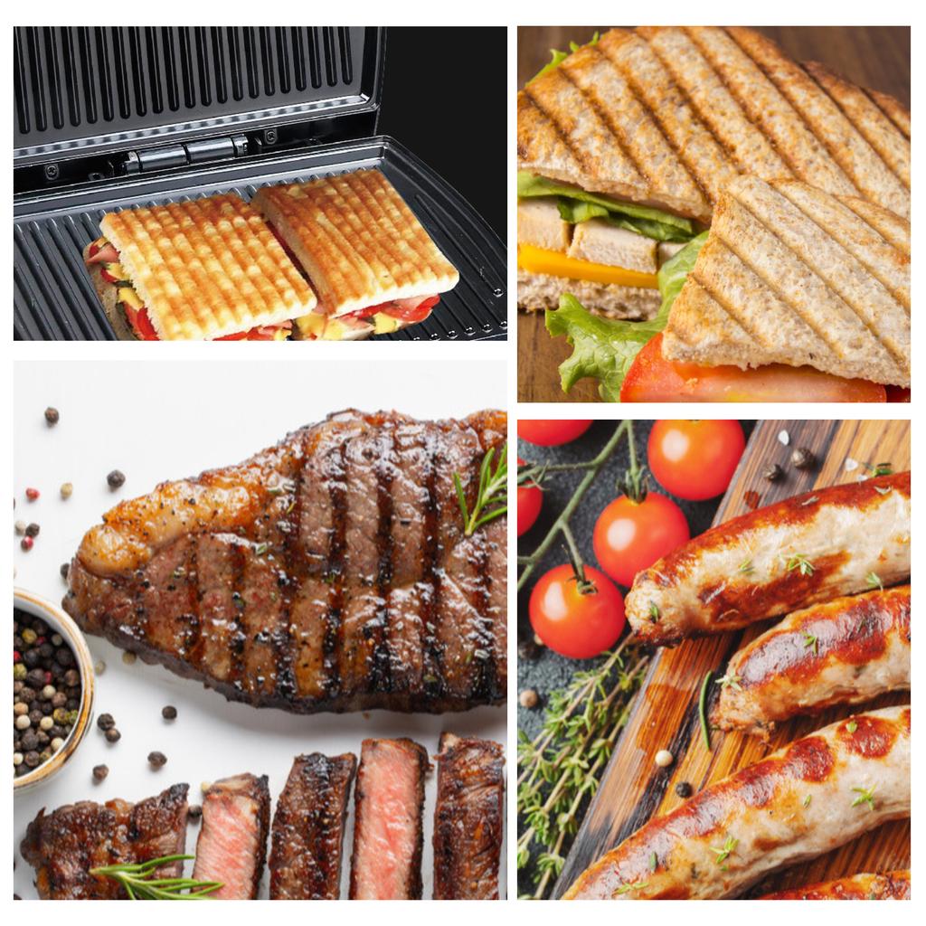 1400W 220V Electric Large Sandwich Maker Machine Grill Plate Kitchen Breakfast Maker Non-stick Coating Plate For Gift