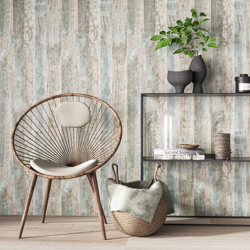 VEELIKE Wood Grain Wallpaper, Self-Adhesive Removable Wallpaper for Waist Walls, Sliding Doors, and Tabletops, 40x300cm, Waterproof and Heat-Resistant