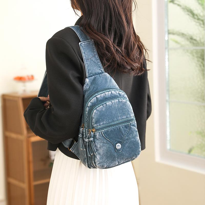 Frauen Taschen Schulter Messenger Mode PU Leder Taschen für Frau Multifunktionale Brust Tasche für Telefon Einkaufen Halter Brust Tasche