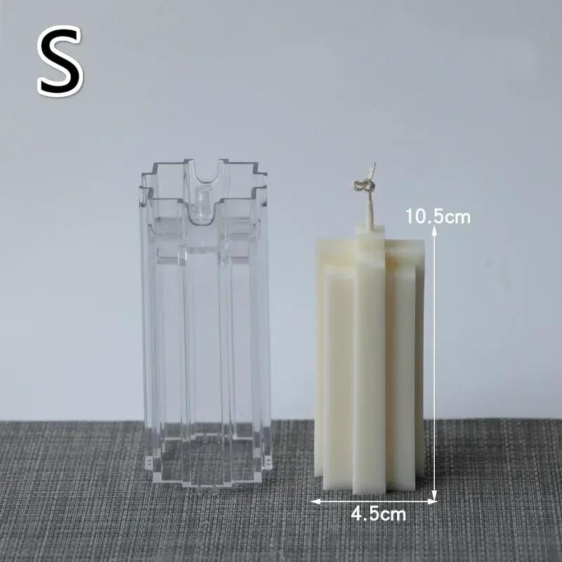 Creative Restaurant Household Decoration Candle Mold Gypsum Ornaments Molds Handmade DIY Building Block Strips Acrylic Mould