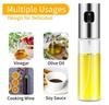 304 Stainless Steel Glass Oil Spray Bottle - Press Type for Barbecue and Cooking