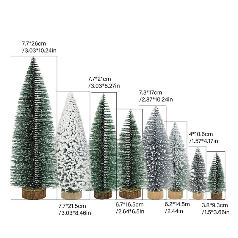  8pcs Artificial Tiny Christmass Forests Assorted Measurements Five hundred Kids Animals Holiday Deck