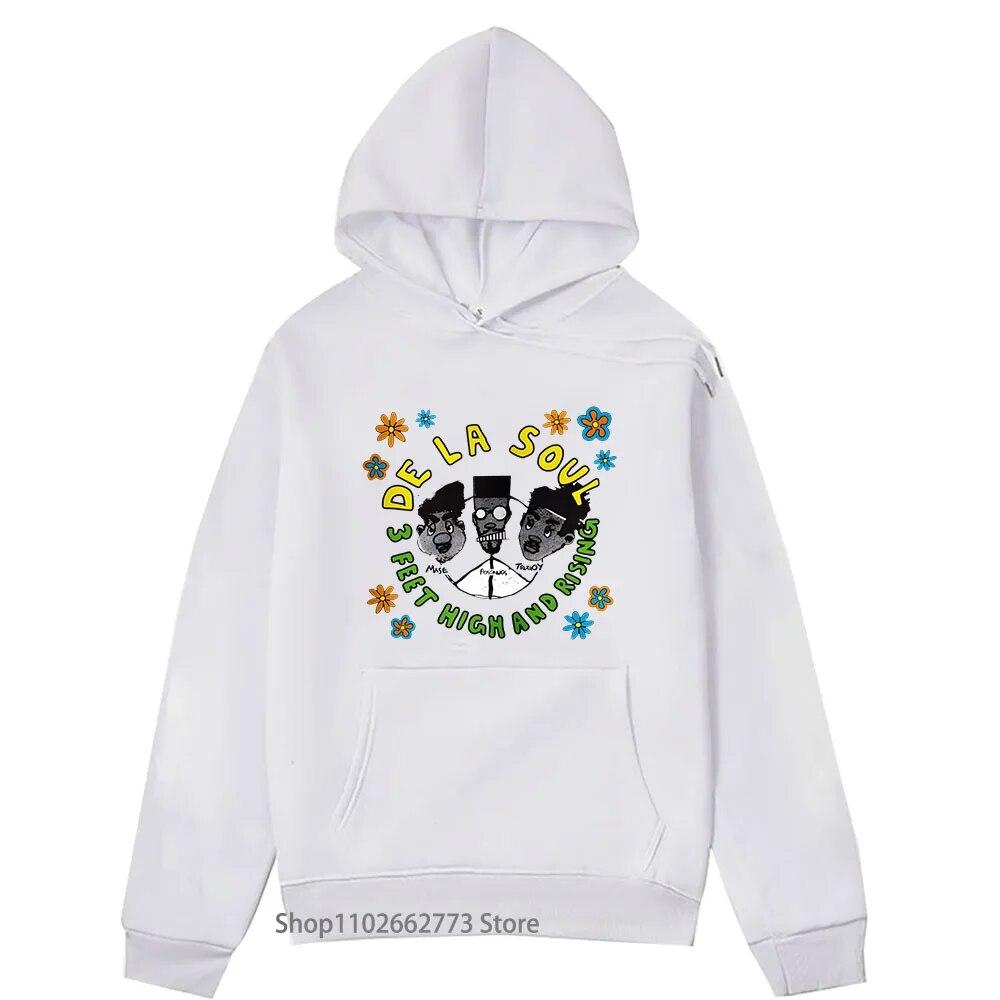 

De La Soul Flower Hoodies High Street Streetwear Unisex Women Clothing Long Sleeve Tops Fleece Autumn Winter Clothes Y2k Sudaderas