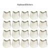 20pcs Glass Like Clear Cats Face Keyboard Top Quick Installation & Reusable Caps Protect Manicures While Typing
