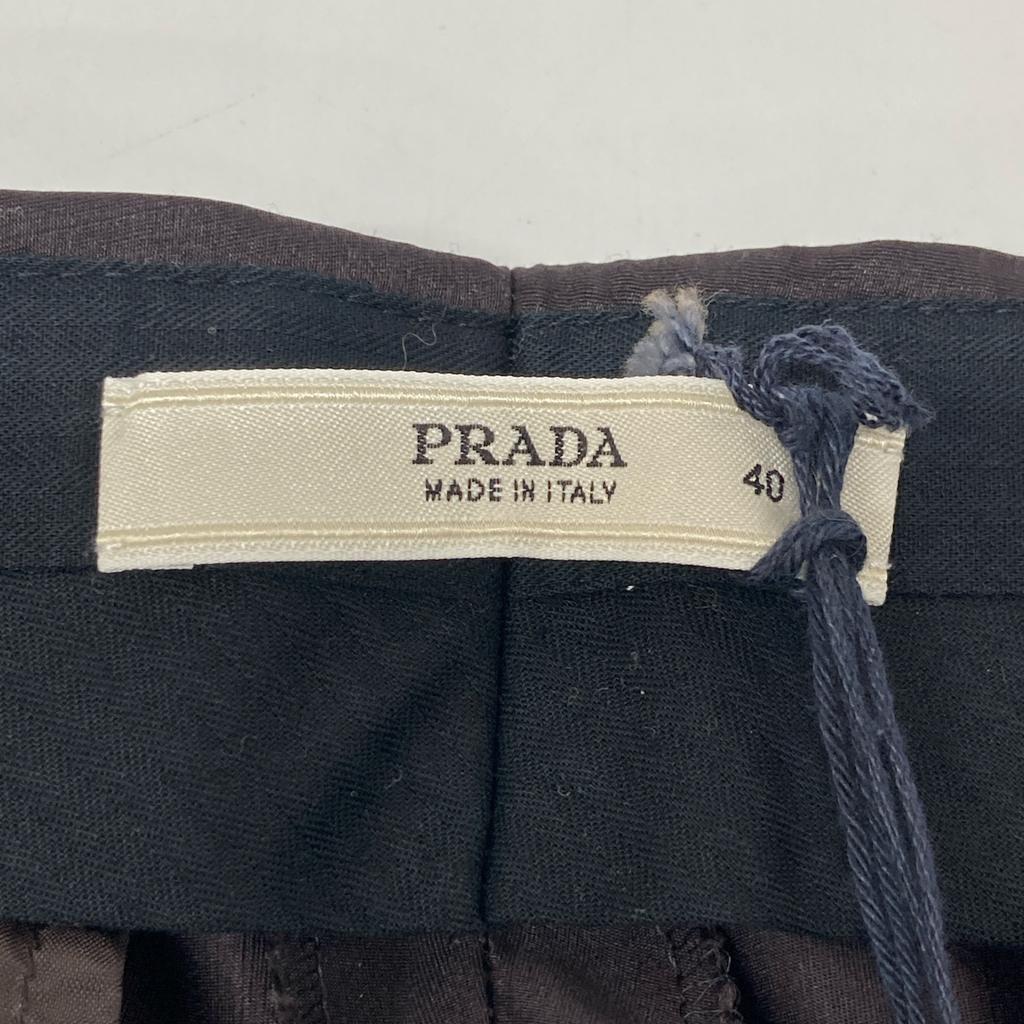 Prada P2062 Bold Satin Slacks Pants Bottoms 40 BordeauxUsed