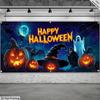 1PCS Dark Halloween Pumpkin Ghost - Oversized - Garage Door Decoration Glowing Under UV Light