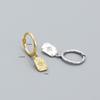 Ins Fine Jewelry S925 Sterling Silver Zirconia Engraved Star Geometric Pendant Earrings Fine Jewelry for Women