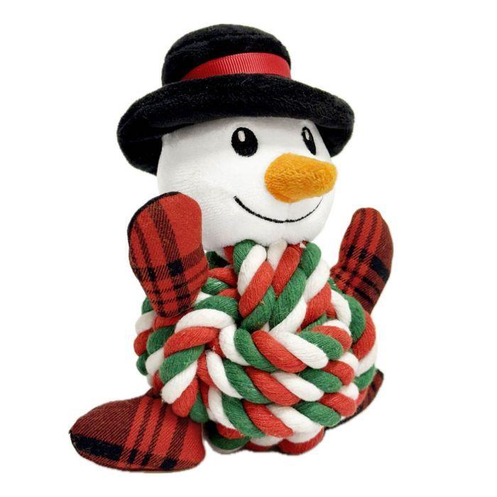 Jouet pour chien en peluche - GLORIA - XMAS FROSTY - Blanc - Polyester - Intérieur