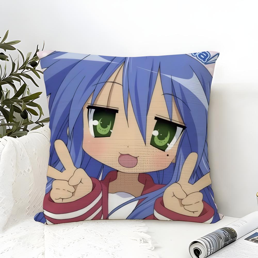 Anime Lucky Star Pillow Case Linen Pillow Case Sofa Home Decor Cushion Cover Cushion Cove