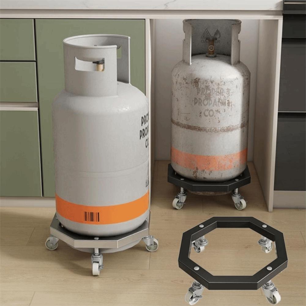 Movable Mobile Propane Tray Brake Fixed Tank Roller Stand Convenient Cylinder Holder  Home