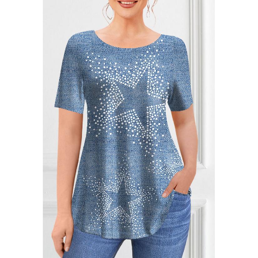 New Women's T-Shirts Spring Clothing Floral Graphic O-Neck Pullovers Short Sleeve Tops Streetwear Oversized Apparel Ladies