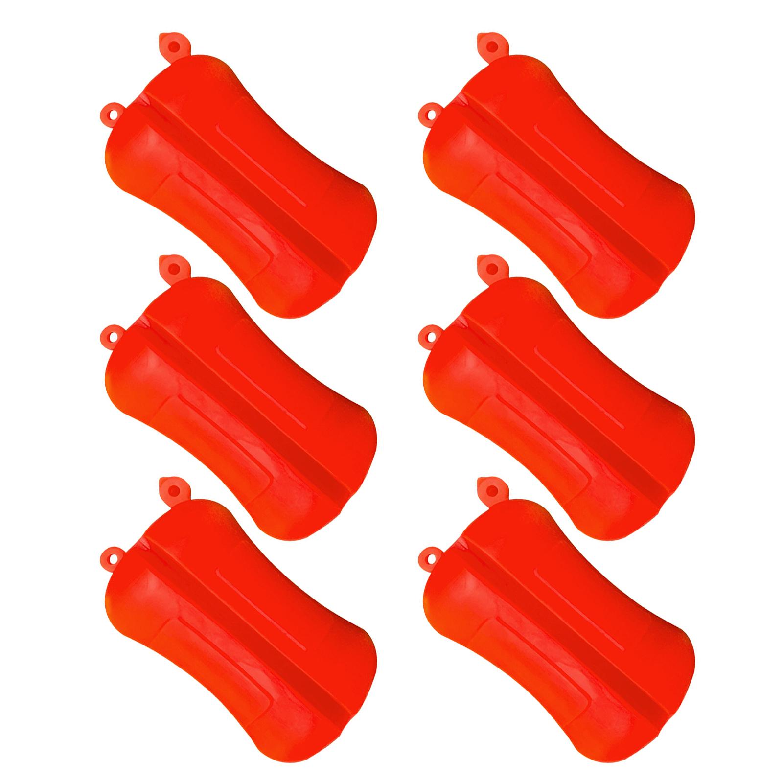 

6Pcs Fishing Rod Holder Portable Fishing Rod Fixed Ball Silicone Fishing Pole Clips Universal Fly Fishing Accessories червоний