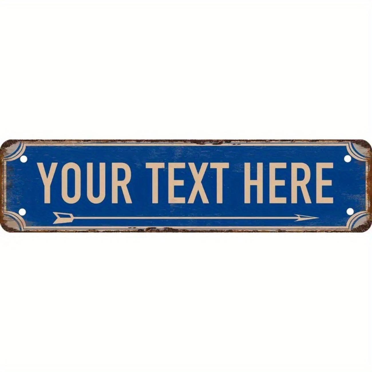 Custom Retro Metal License Plate Wall Decor Car Garage Bar Sign синий
